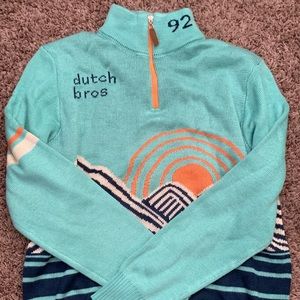 DUTCH BROS HALF ZIP SWEATER